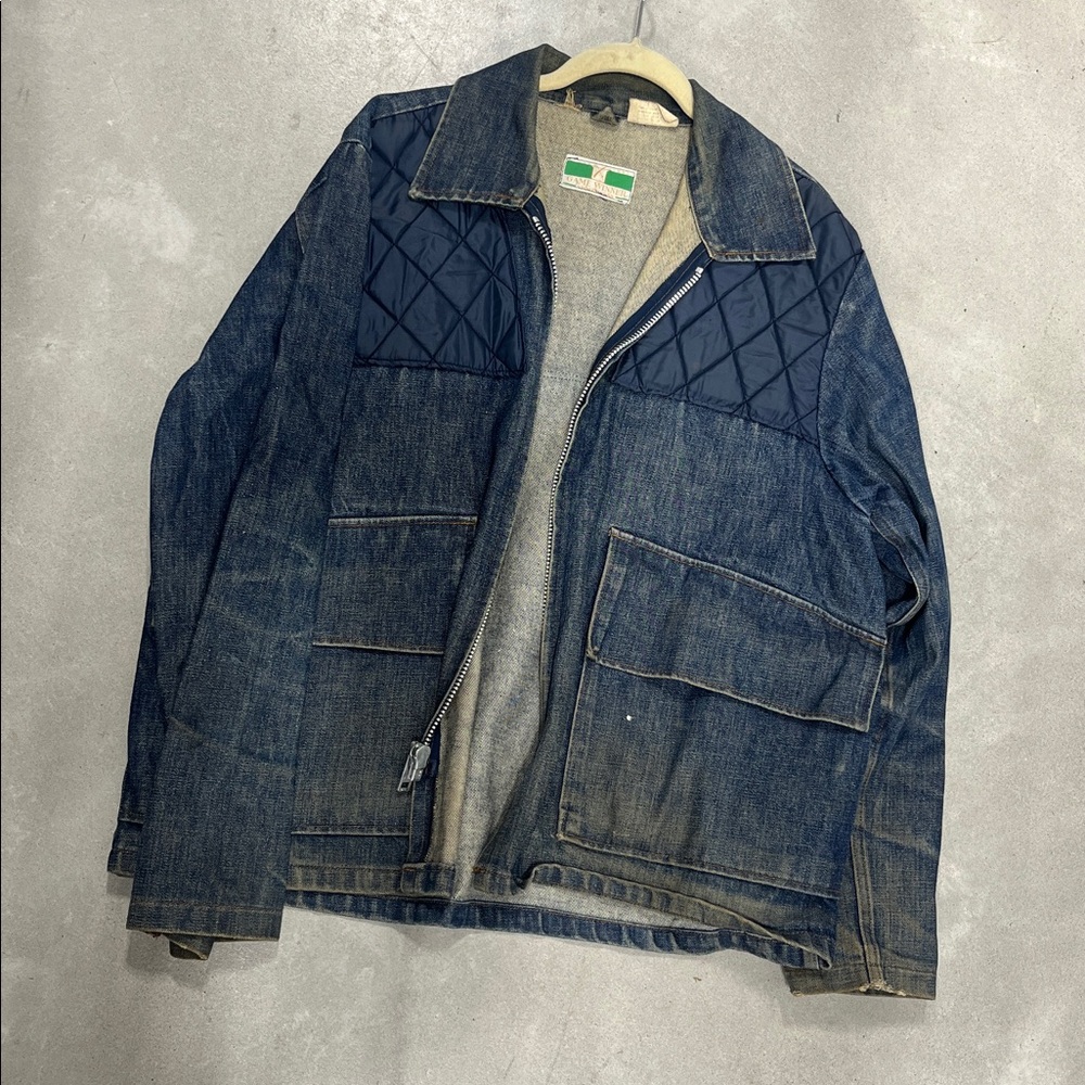 VTG Men's Quilted Panel Denim Jacket